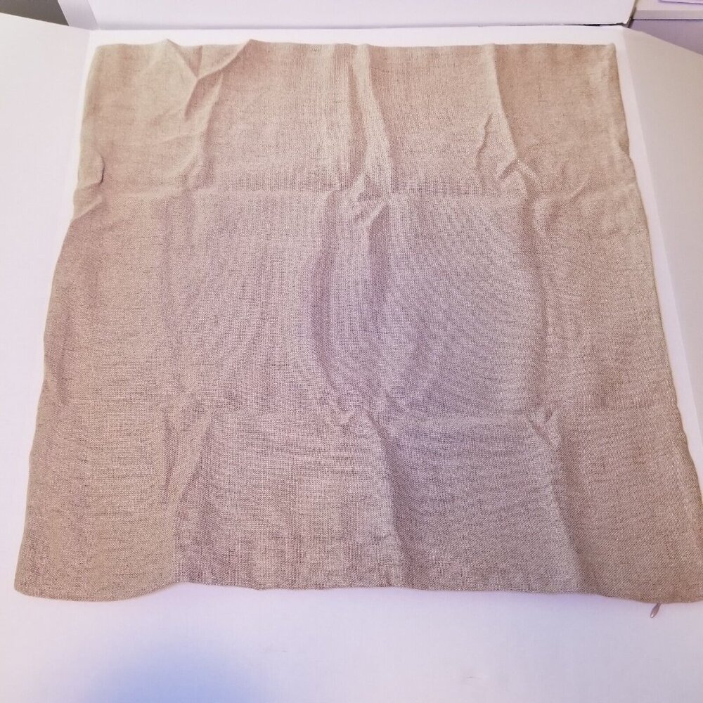 New 2 Deconovo Faux Linen 24x24 Zippered Throw Pillow Covers Taupe